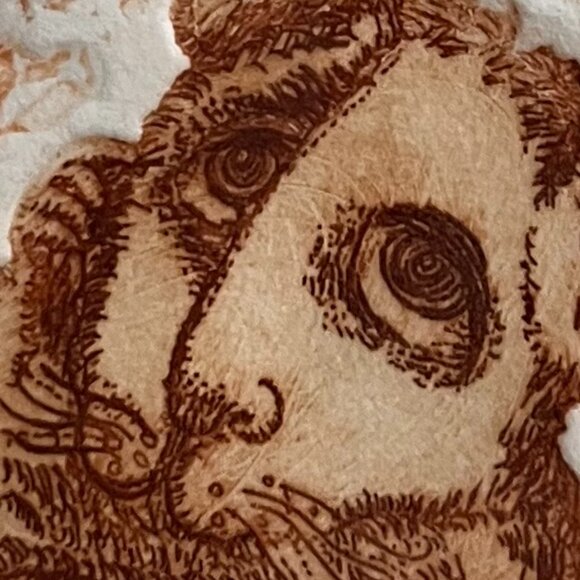 Original Carol Lummus Print Mousse Au Chocolat Embossed Mouse Etching Art 1981 - Picture 3 of 14